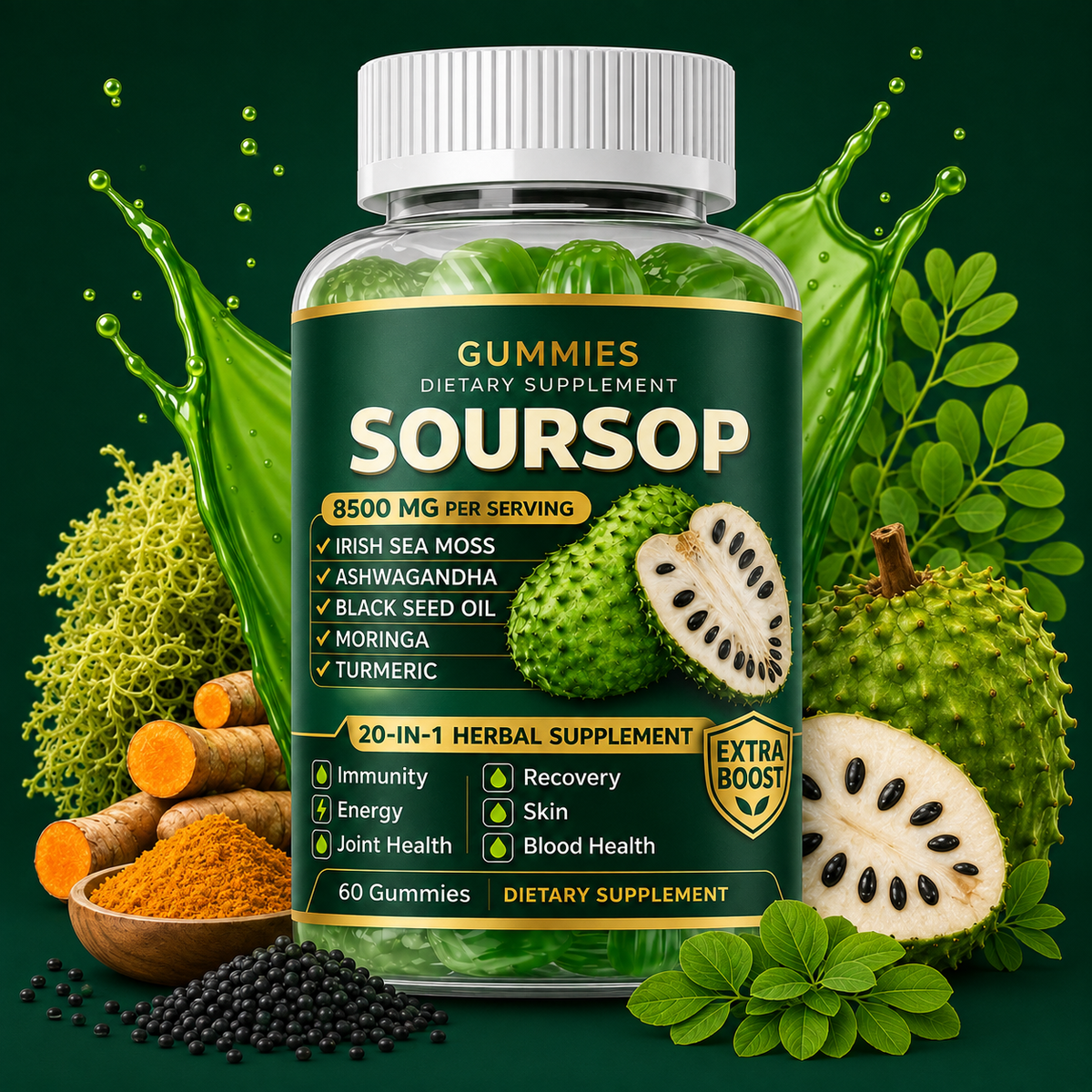 Sovana™ 20 in 1 Soursop Gummies