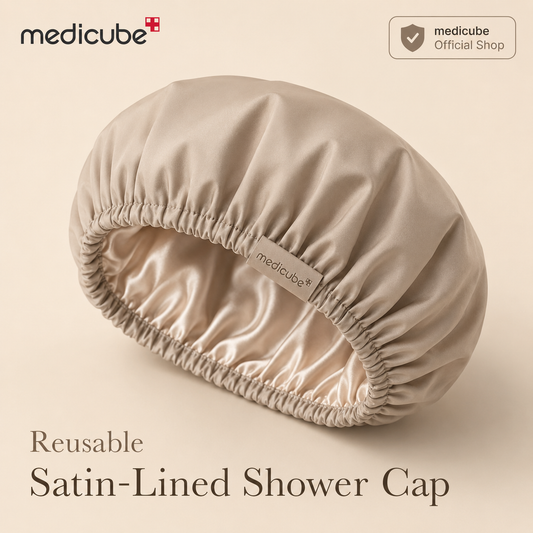 Medicube Reusable satin-lined shower cap