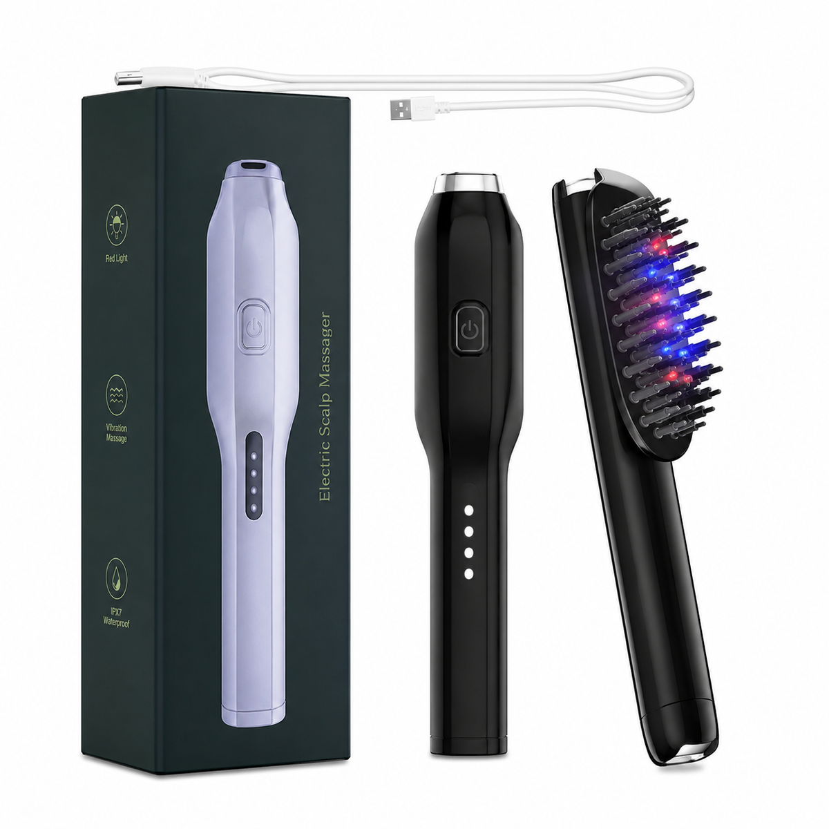 Color-light Microcurrent Scalp Treatment Massager Comb