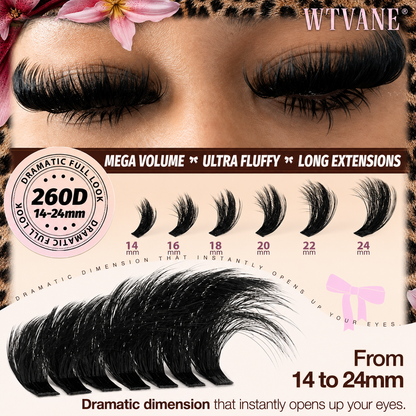 WTVANE 260D Mega Volume Lash Clusters