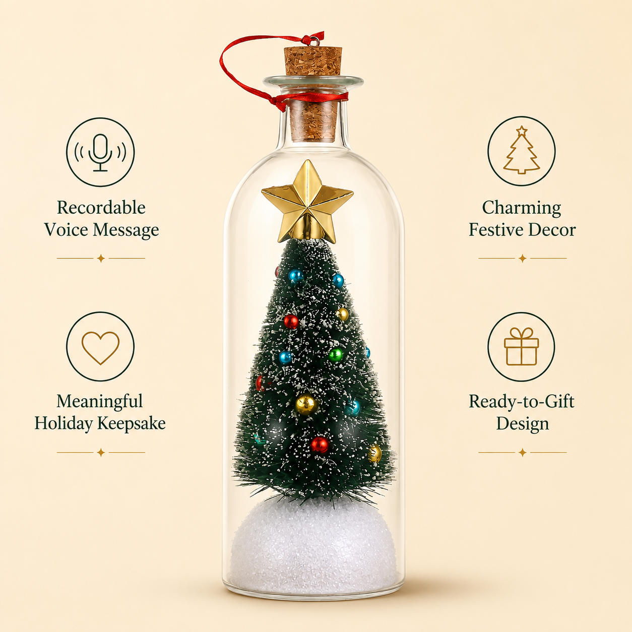 EverVoice™ Message Bottle (Christmas Edition)